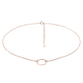 Choker argint placat cu aur roz cu cerc 33-38 cm DiAmanti Z1907NRG-33-38cm-DIA